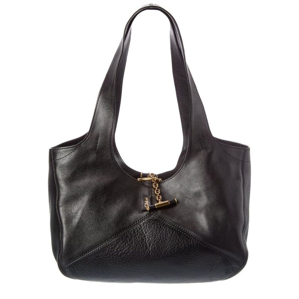 Chloé East West Medium Leather Tote, Black